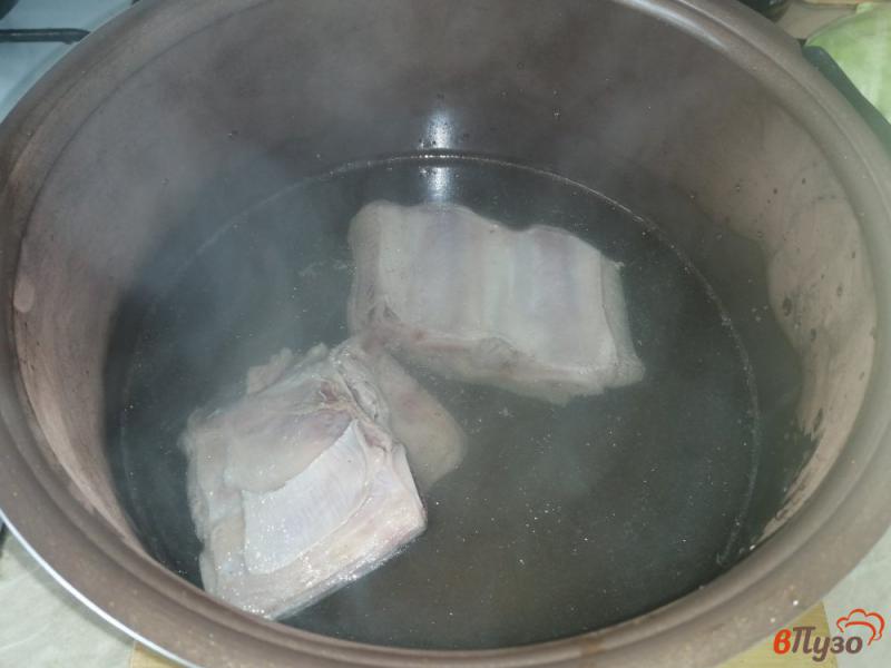 Фото приготовление рецепта: Суп из капусты с чечевицей шаг №2