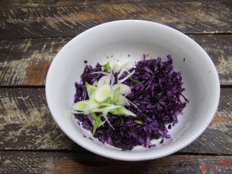 Фото приготовление рецепта: Салат из красной капусты со свининой шаг №2