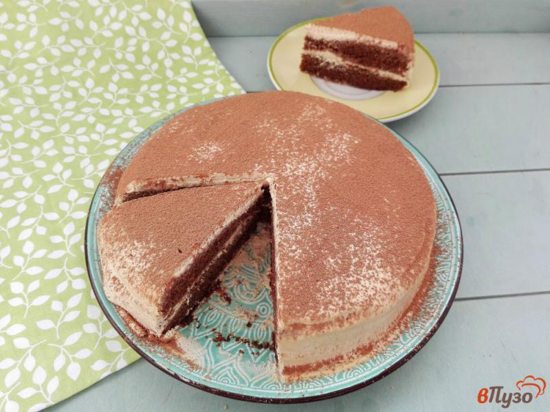 Фото приготовление рецепта: Шоколадно-кофейный торт шаг №15