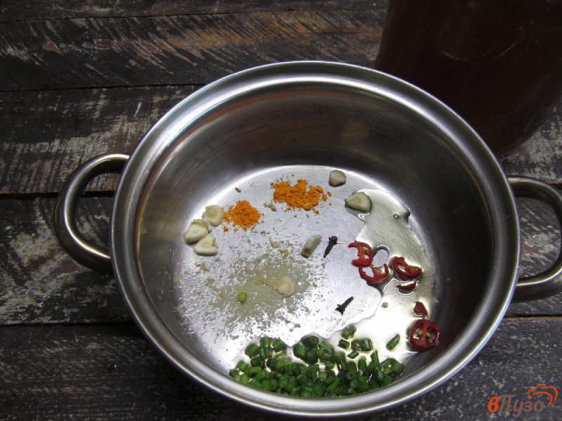 Фото приготовление рецепта: Суп на овощном бульоне с рисом и машем шаг №1