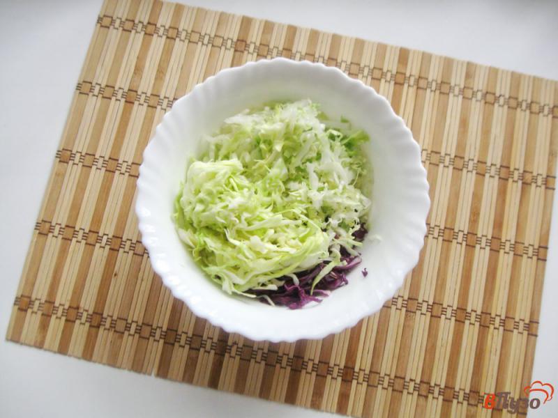 Фото приготовление рецепта: Капустный салат с редисом и огурцом шаг №2
