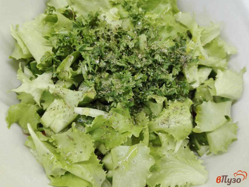 Фото приготовление рецепта: Овощной салат с кунжутом шаг №5