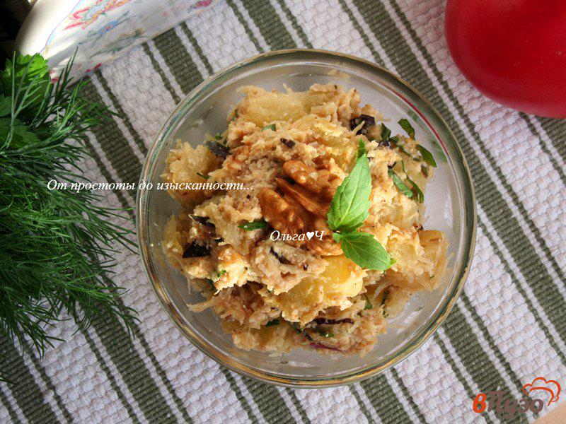 Фото приготовление рецепта: Цуккини с грецкими орехами и базиликом шаг №4