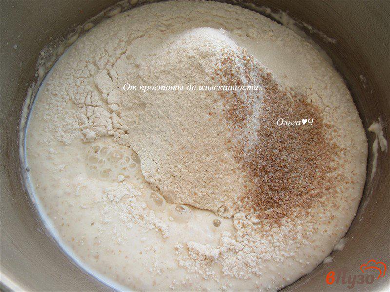 Фото приготовление рецепта: Цельнозерновой молочный хлеб с манкой шаг №3
