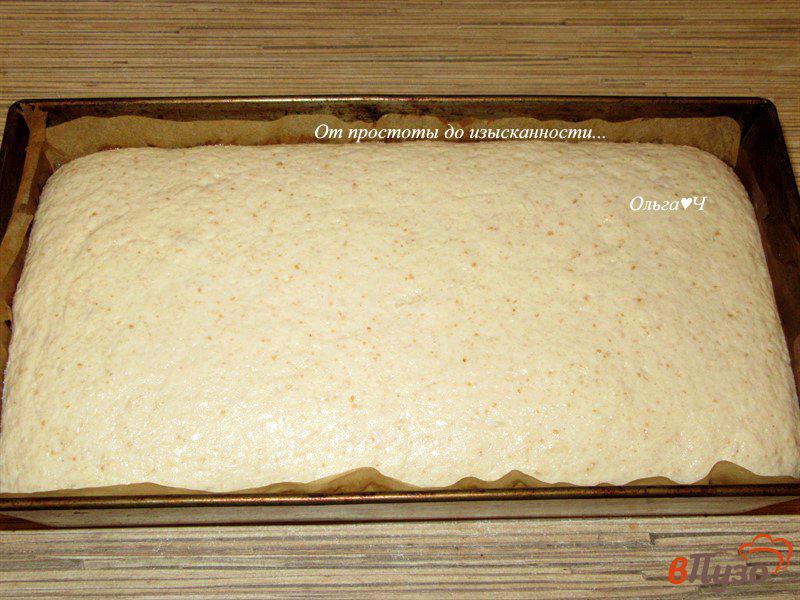 Фото приготовление рецепта: Цельнозерновой молочный хлеб с манкой шаг №7