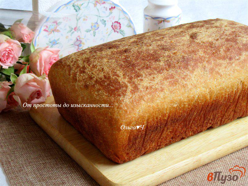 Фото приготовление рецепта: Цельнозерновой молочный хлеб с манкой шаг №8
