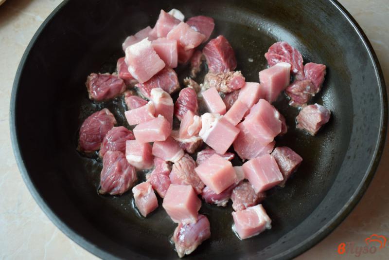 Фото приготовление рецепта: Гуляш из двух видов мяса шаг №1