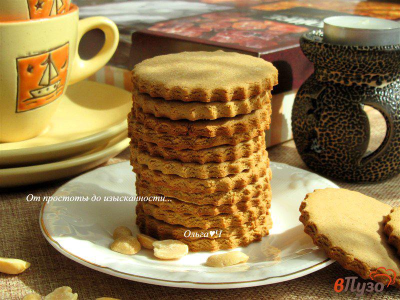 Фото приготовление рецепта: Овсяное печенье с арахисовой пастой шаг №6