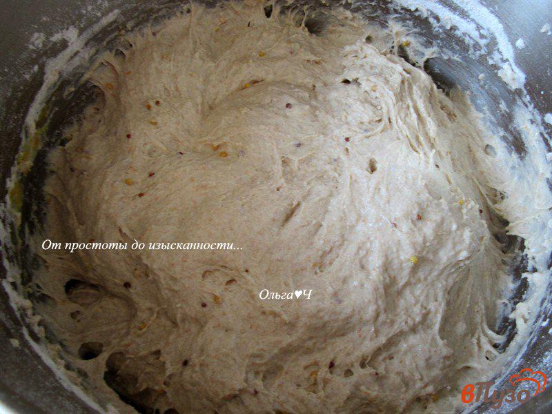 Фото приготовление рецепта: Цельнозерновой горчичный хлеб с зернами горчицы шаг №5