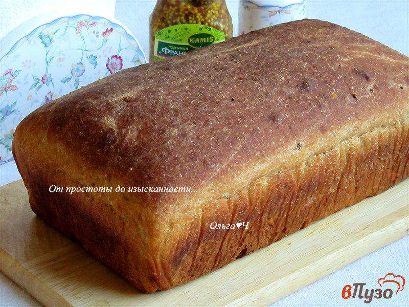 Фото приготовление рецепта: Цельнозерновой горчичный хлеб с зернами горчицы шаг №8