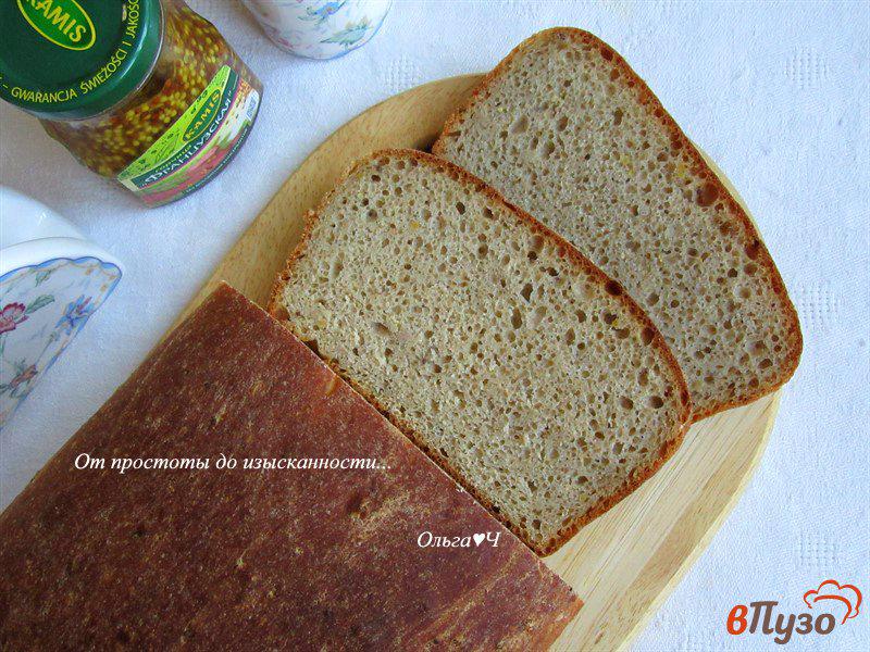 Фото приготовление рецепта: Цельнозерновой горчичный хлеб с зернами горчицы шаг №9