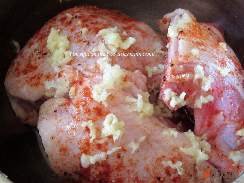 Фото приготовление рецепта: Капуста с курицей в рукаве шаг №3