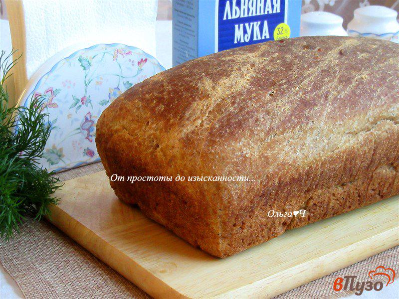 Фото приготовление рецепта: Цельнозерновой хлеб с льняной мукой и кориандром шаг №7