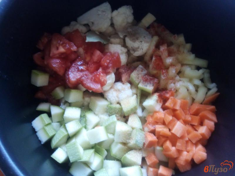 Фото приготовление рецепта: Овощное рагу с курицей в мультиварке-скороварке шаг №6