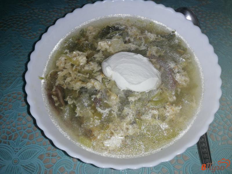 Фото приготовление рецепта: Овощной суп на говяжьем бульоне с яйцом шаг №13