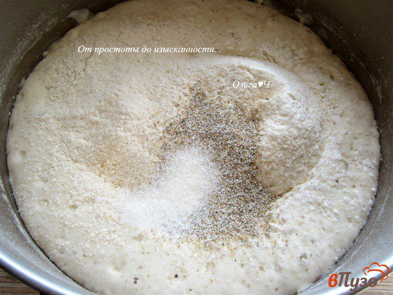 Фото приготовление рецепта: Цельнозерновой нутово-горохово-кукурузный хлеб шаг №2