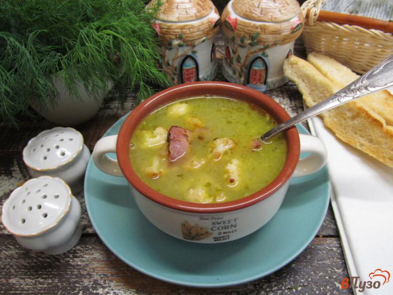 Фото приготовление рецепта: Суп из цветной капусты с кабачком шаг №10