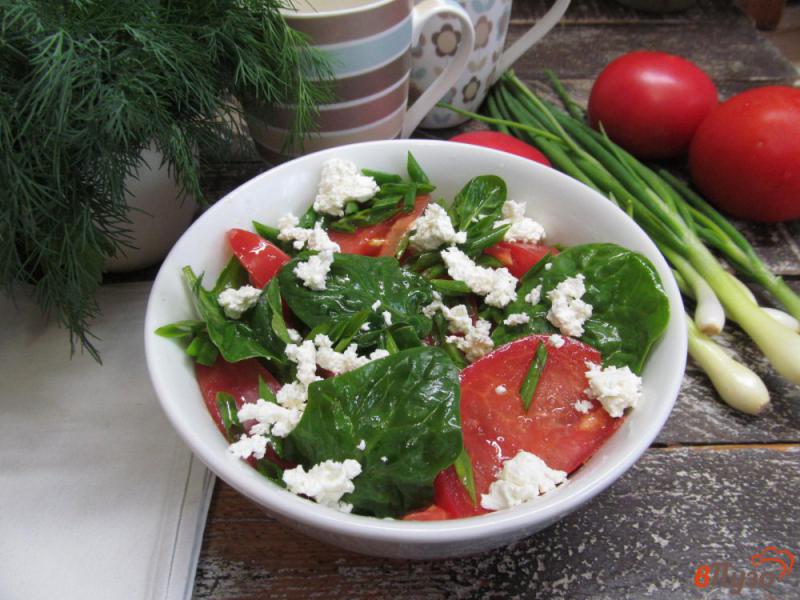 Фото приготовление рецепта: Салат из помидоров с творогом шаг №4