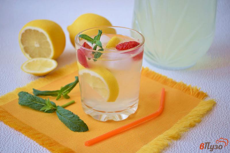 Фото приготовление рецепта: Лимонный напиток с мятой шаг №5