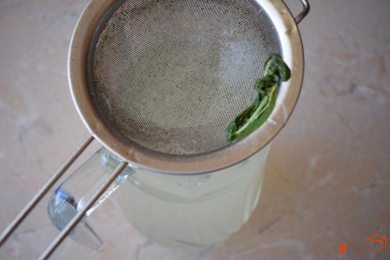 Фото приготовление рецепта: Лимонный напиток с мятой шаг №4