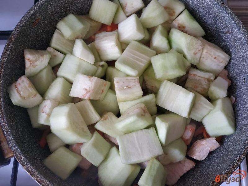 Фото приготовление рецепта: Овощное рагу с индейкой шаг №3