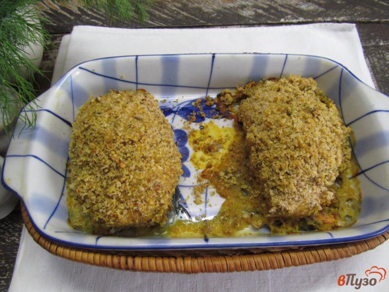 Фото приготовление рецепта: Фаршированная куриная грудка гуакамоле шаг №9