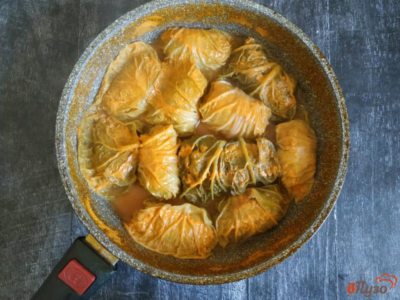 Фото приготовление рецепта: Голубцы из пекинской капусты шаг №10