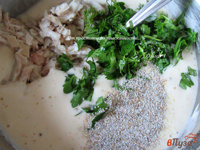 Фото приготовление рецепта: Закусочные Мадлен с курицей и зеленью шаг №3