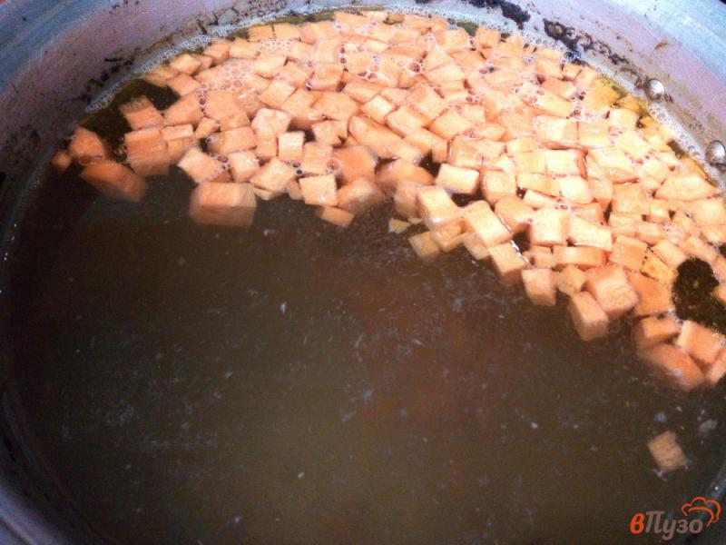 Фото приготовление рецепта: Фасолевый суп с овощами на курином бульоне шаг №3