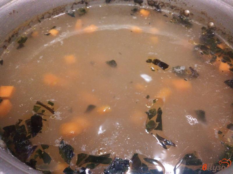 Фото приготовление рецепта: Фасолевый суп с овощами на курином бульоне шаг №5