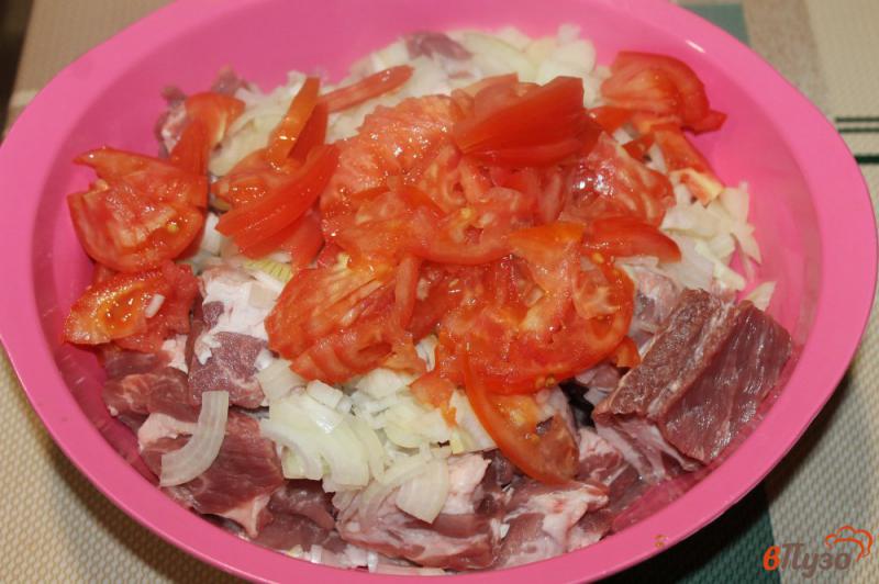 Фото приготовление рецепта: Шашлык с томатами на минеральной воде шаг №3