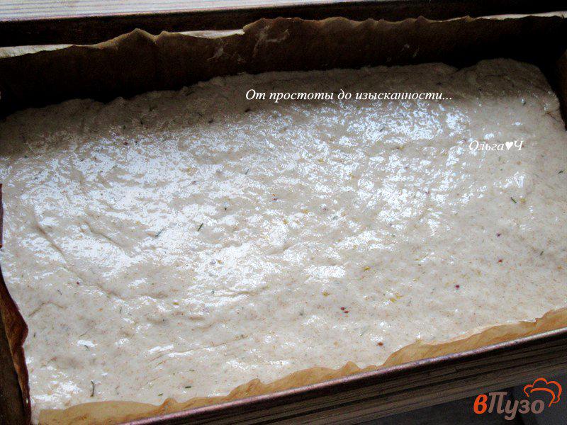 Фото приготовление рецепта: Цельнозерновой хлеб с зернистой горчицей и укропом шаг №4