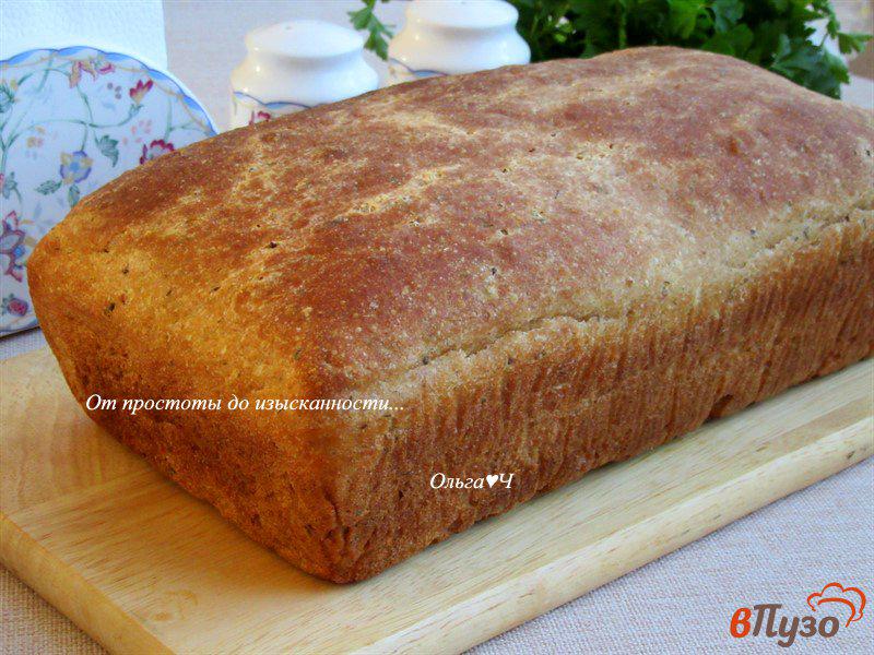 Фото приготовление рецепта: Цельнозерновой хлеб с зернистой горчицей и укропом шаг №6