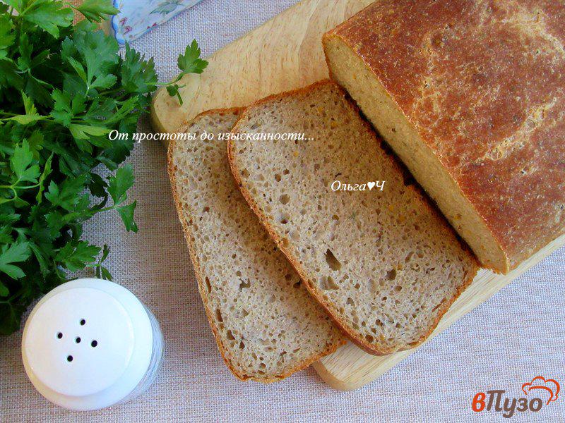 Фото приготовление рецепта: Цельнозерновой хлеб с зернистой горчицей и укропом шаг №7