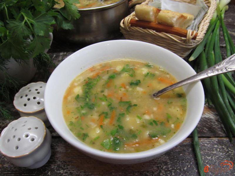 Фото приготовление рецепта: Гороховый суп на курином бульоне с цветной капустой шаг №5