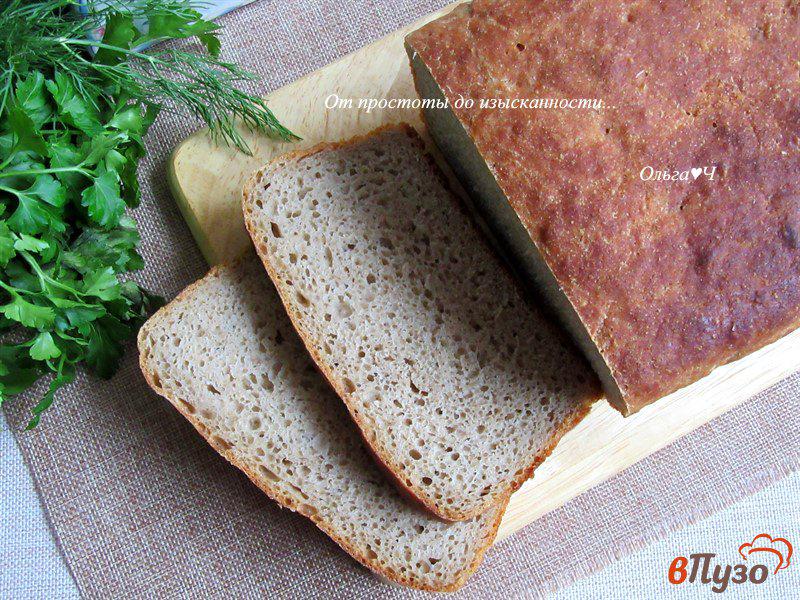 Фото приготовление рецепта: Цельнозерновой сметанный хлеб с гречневой мукой шаг №7