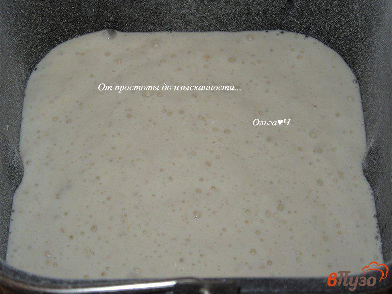 Фото приготовление рецепта: Пшенично-ржаной хлеб с семенами льна шаг №3