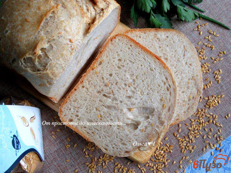 Фото приготовление рецепта: Пшенично-ржаной хлеб с семенами льна шаг №6