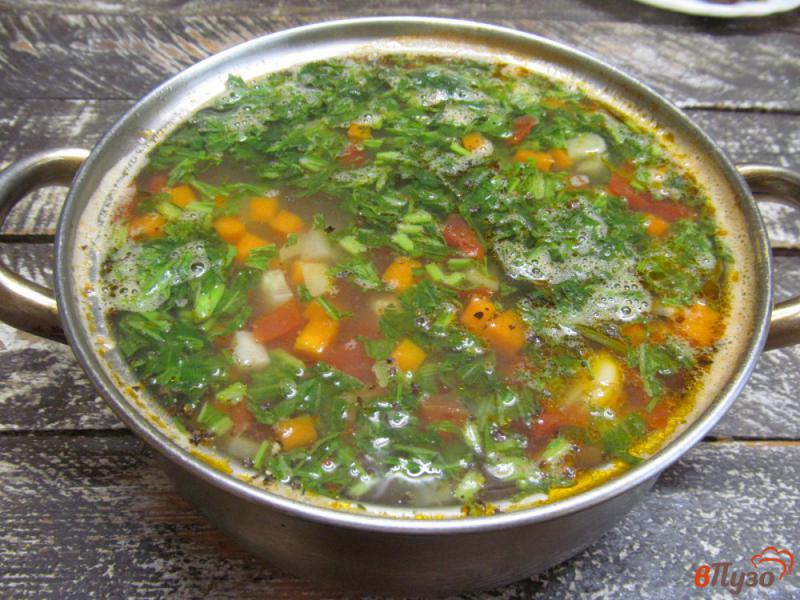 Фото приготовление рецепта: Суп минестроне из пасты с фасолью шаг №5