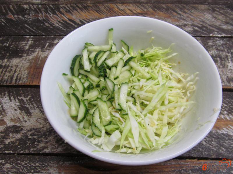 Фото приготовление рецепта: Салат из капусты с корнем сельдерея и мятой шаг №2
