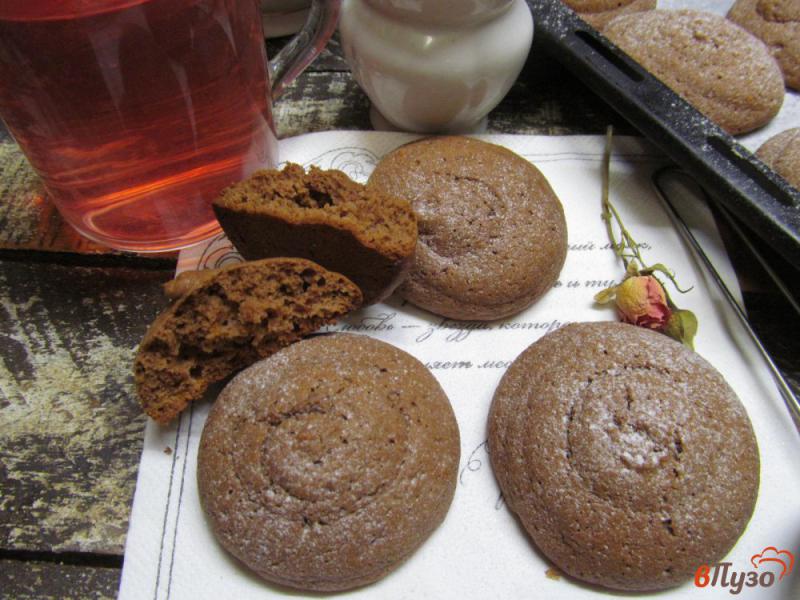 Фото приготовление рецепта: Шоколадное печенье с апельсином шаг №8