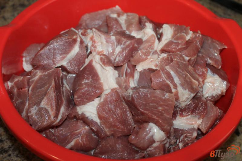 Фото приготовление рецепта: Шашлык из свиного ошейка с айраном и луком шаг №1