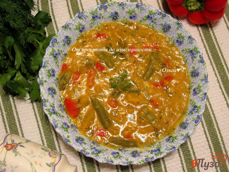 Фото приготовление рецепта: Гороховый густой суп «Светофор» шаг №7