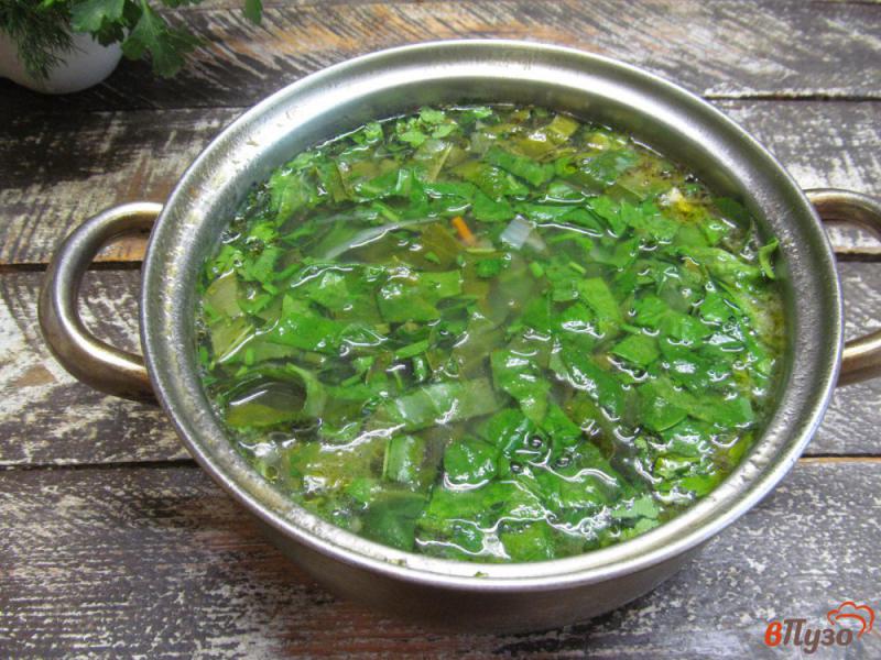 Фото приготовление рецепта: Зеленые щи со шпинатом и щавелем шаг №6