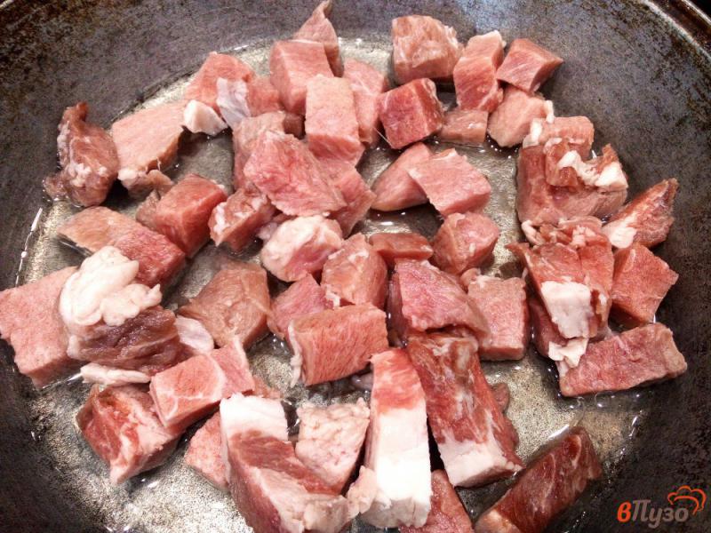 Фото приготовление рецепта: Мясо с шампиньонами и кетчупом шаг №1