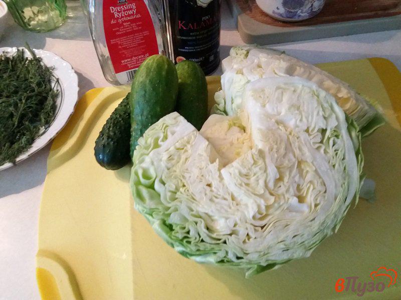 Фото приготовление рецепта: Салат «Нежный» из молодой капусты шаг №1