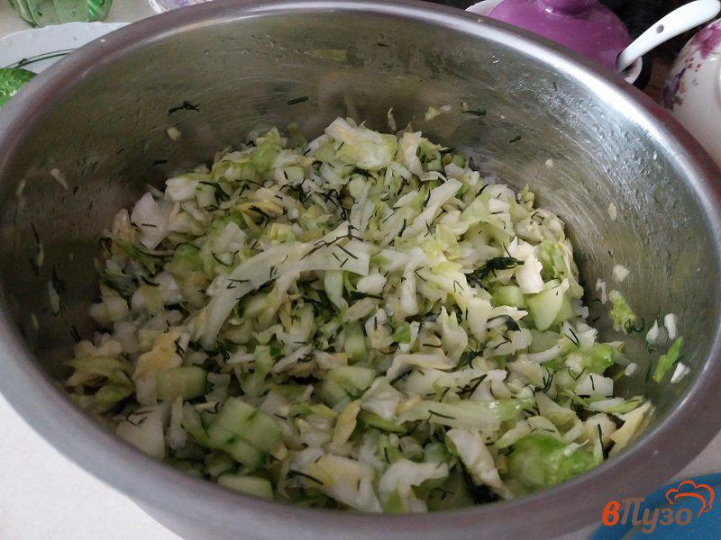Фото приготовление рецепта: Салат «Нежный» из молодой капусты шаг №7