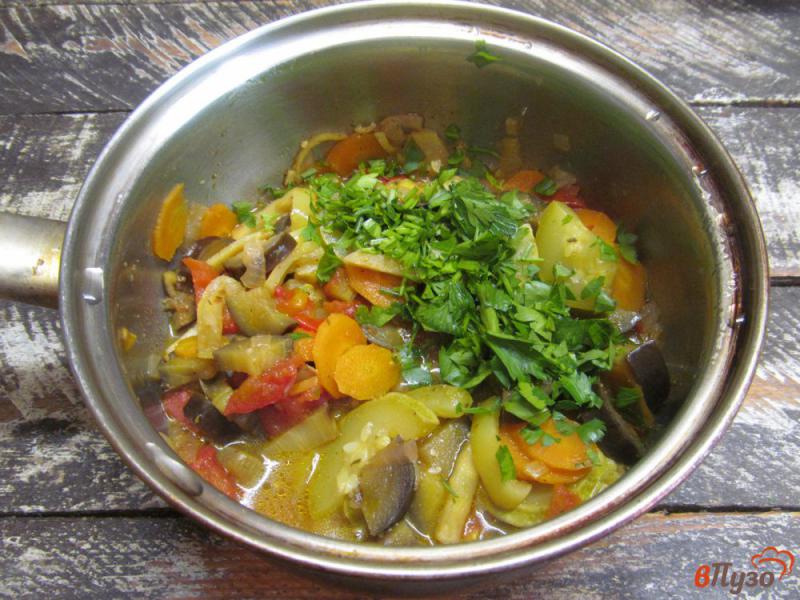 Фото приготовление рецепта: Овощное рагу с кус-кусом и холодным соусом шаг №8