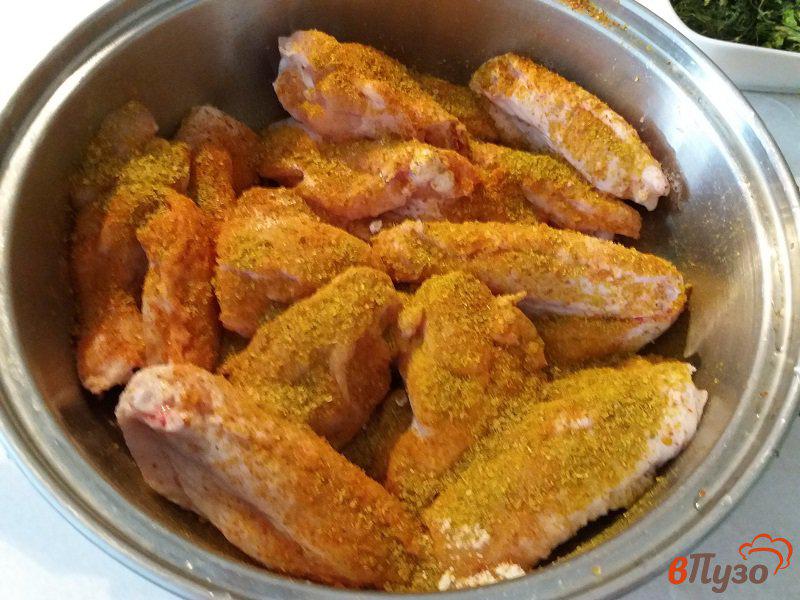 Фото приготовление рецепта: Куриные крылья барбекю шаг №3