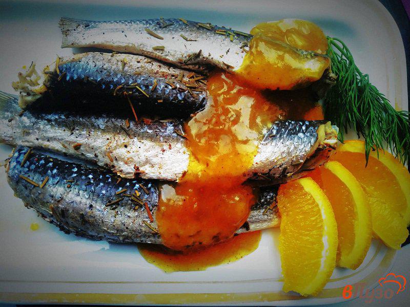 Фото приготовление рецепта: Рыба кефаль на пару с  апельсиновым соусом шаг №12